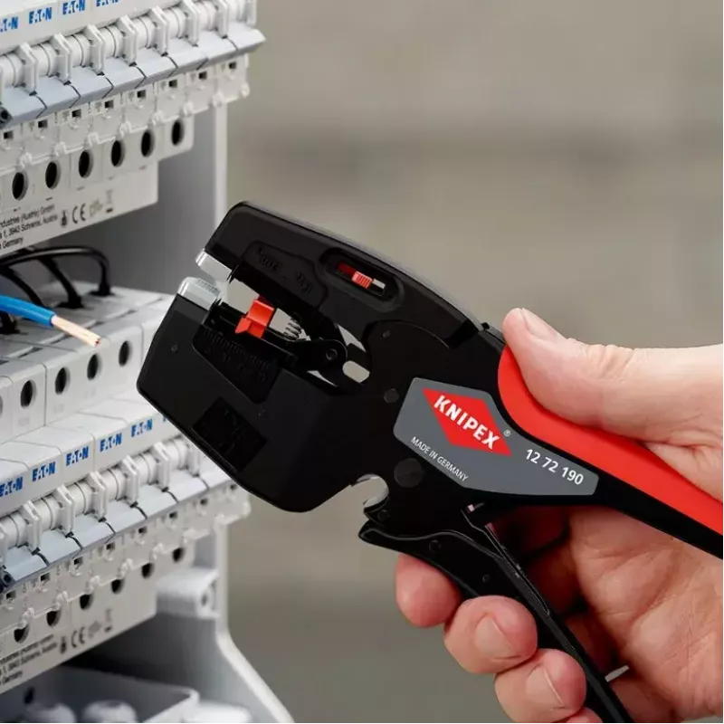 Knipex 12 72 190 alicate aço punho de plástico preto vermelho 190 mm