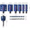 Bosch 2 608 900 446 Expert Tough Material conjunto de serras de copo, 9 peças, 22–68 mm, com adaptador Power Change Plus