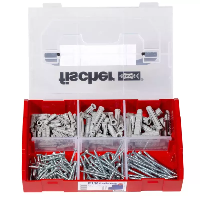 fischer FIXtainer SX caixa com buchas e parafusos (210 un.)