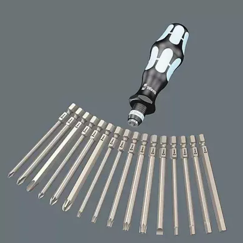 Conjunto de bits de chave de fendas Wera Kompakt 60 16 peças