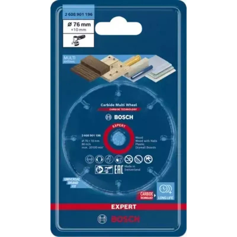 Bosch 2 608 901 196 Ferramenta rotativa Acessório de lixar/rebarbar Plástico, madeira Disco de corte
