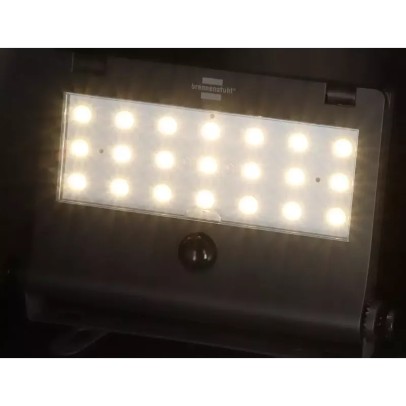 Brennenstuhl SOL 1000 Pad 1173740003 foco LED solar de parede, 2,1 W, preto