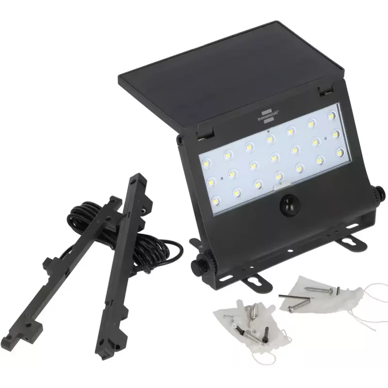 Brennenstuhl SOL 1000 Pad 1173740003 foco LED solar de parede, 2,1 W, preto