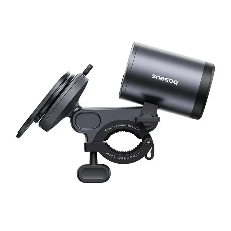 Suporte para bicicleta Baseus PrimeTrip 2-in-1 suporte para telemóvel com lanterna, preto
