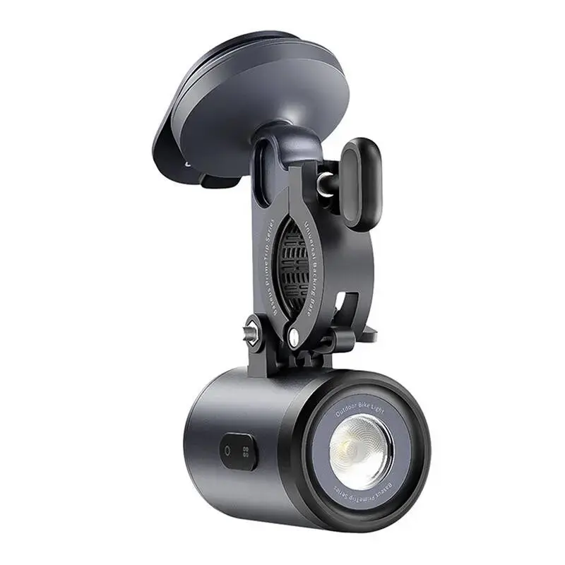 Suporte para bicicleta Baseus PrimeTrip 2-in-1 suporte para telemóvel com lanterna, preto