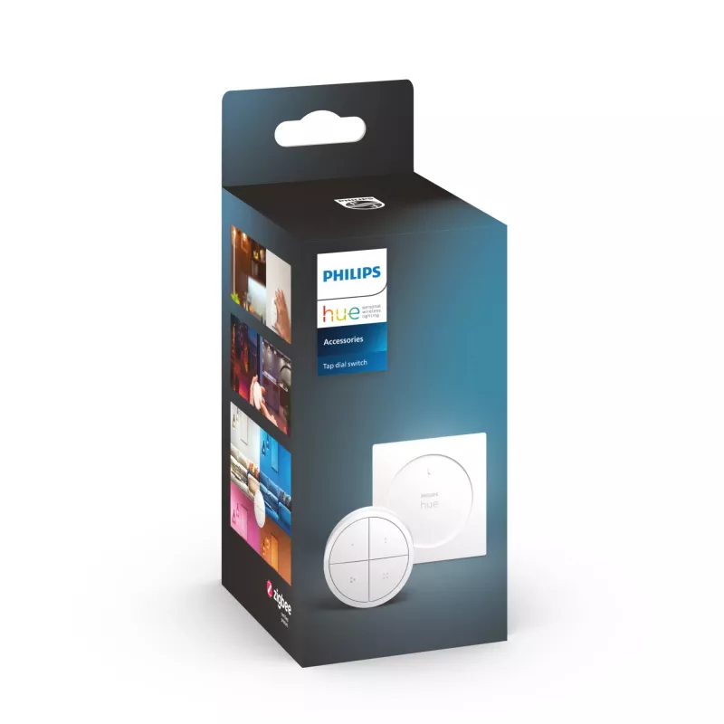 Philips Hue Tap Dial interruptor 929003500101, sem fios, compatível com HomeKit, de plástico, branco