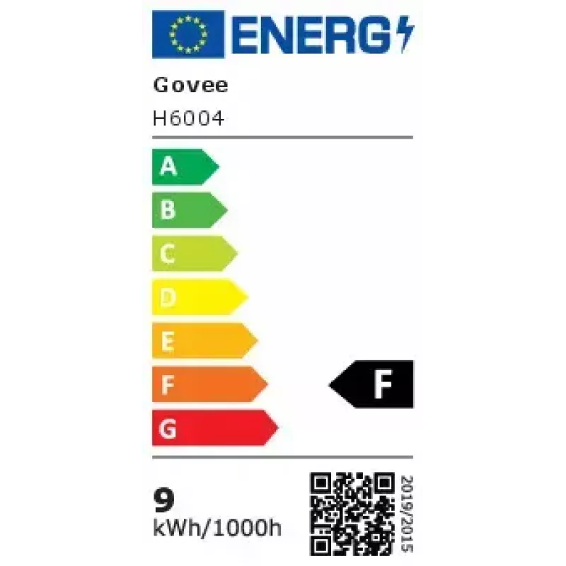 Lâmpada inteligente Govee Wi-Fi&BLE 800 lm — E27, 9 W, Wi‑Fi/Bluetooth, branco