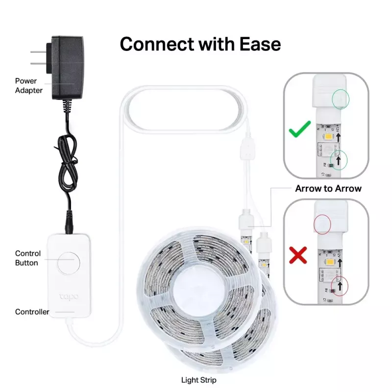 Fita de luz universal TP-Link Tapo Smart Wi-Fi Light Strip