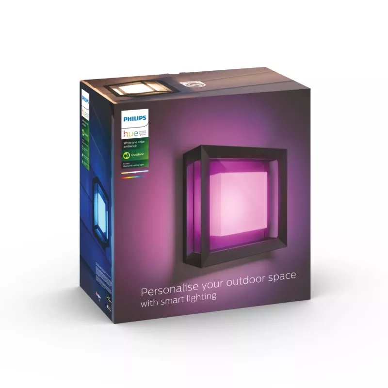 Aplique de parede inteligente Philips Hue White and Colour Ambience Econic para exterior