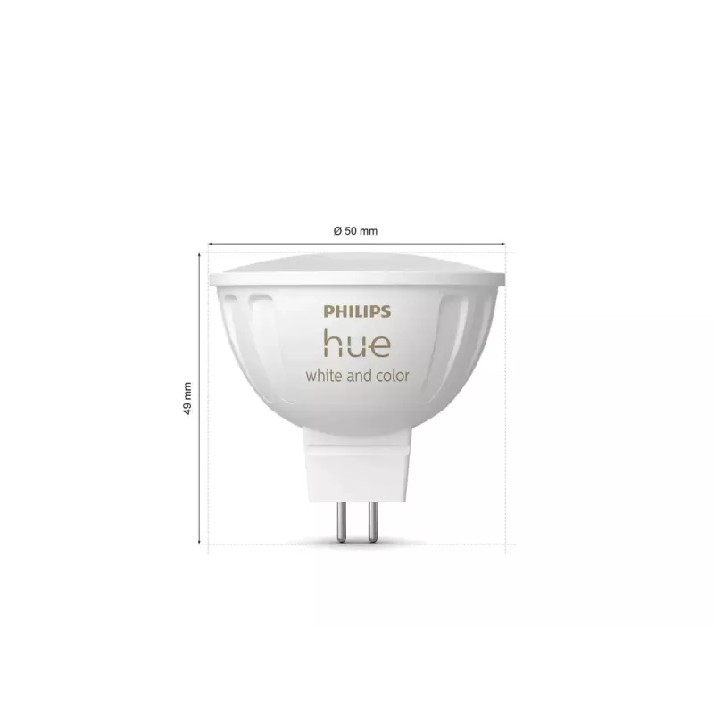Lâmpada LED Philips Hue White and Colour Ambiance MR16, GU5.3, 12 V, 6,3 W, 400 lm, regulável