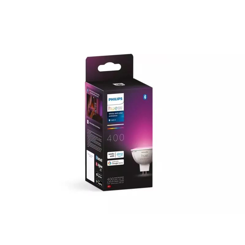 Lâmpada LED Philips Hue White and Colour Ambiance MR16, GU5.3, 12 V, 6,3 W, 400 lm, regulável