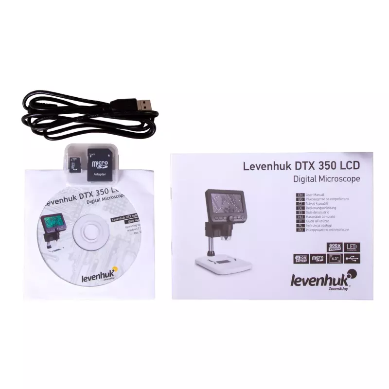 Microscópio digital Levenhuk DTX 350 LCD ampliação 600x