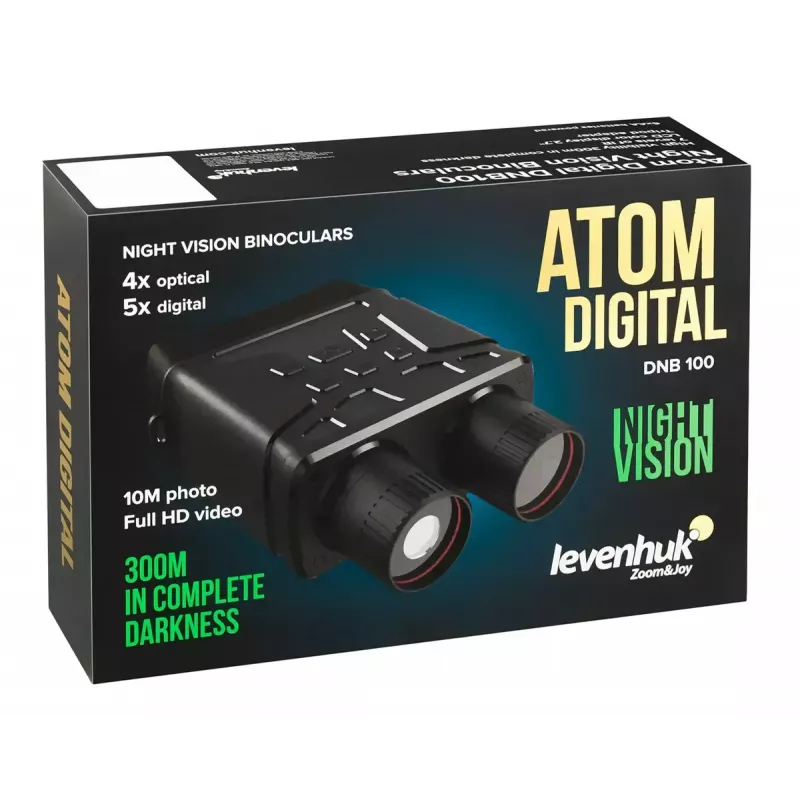 Binóculos digitais de visão noturna Levenhuk Atom DNB100, alcance até 100 m