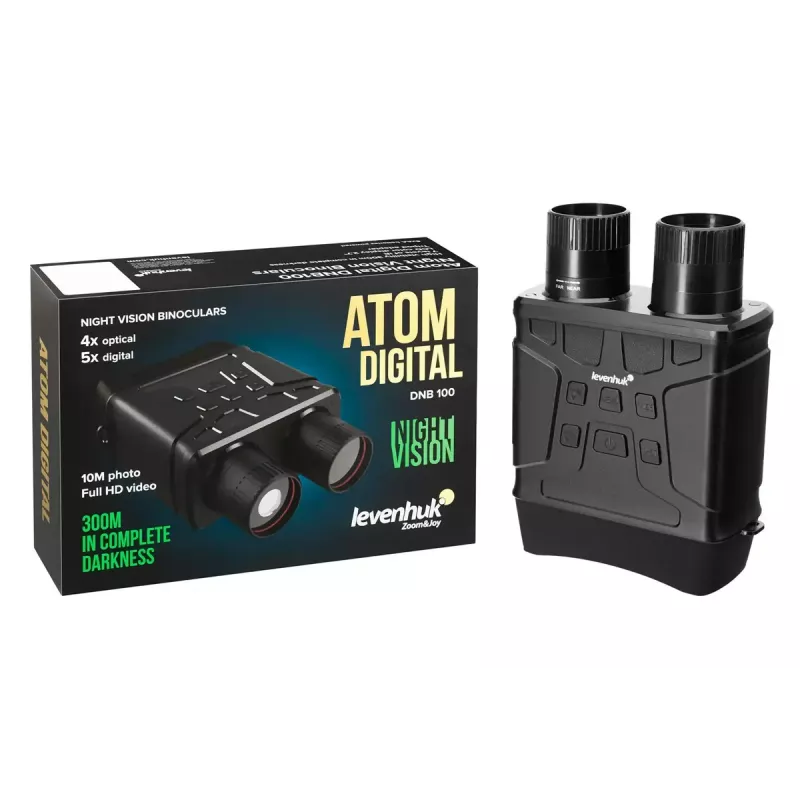 Binóculos digitais de visão noturna Levenhuk Atom DNB100, alcance até 100 m
