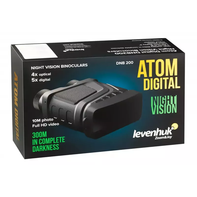 Binóculos de visão noturna Levenhuk Atom DNB200 — ampliação 2x, alcance de deteção 200 m