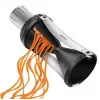 Cortador de espiral manual GEFU Spirelli 2.0 preto prateado plástico aço inoxidável