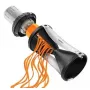 Cortador de espiral manual GEFU Spirelli 2.0 preto prateado plástico aço inoxidável