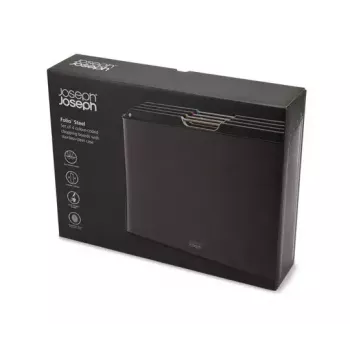 Tábua de corte Joseph Joseph Folio Steel retangular carbon 356x263mm