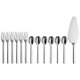 WMF Nuova 12.9137.6040 conjunto de talheres para bolo, 13 peças, para 6 pessoas, aço inoxidável polido