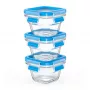 EMSA CLIP & CLOSE N10507 Conjunto quadrado azul, transparente 3 unid.