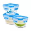 EMSA CLIP & CLOSE N10507 Conjunto quadrado azul, transparente 3 unid.