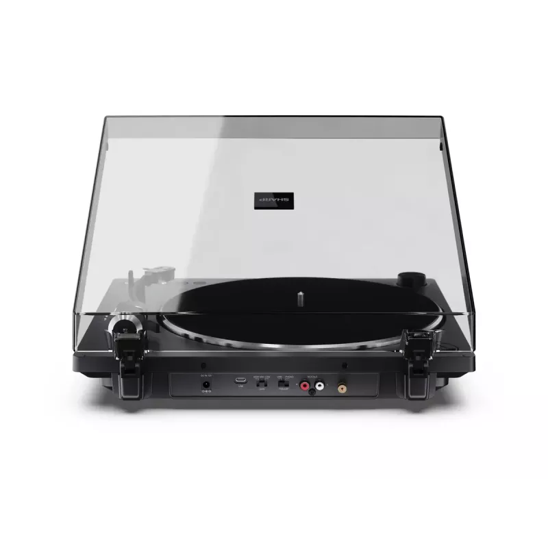 Gira-discos Sharp RP-TT100 preto acionamento direto com saída USB para gravação digital