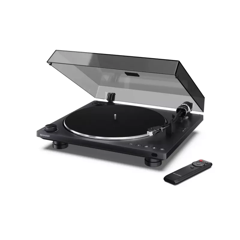 Gira-discos Sharp RP-TT100 preto acionamento direto com saída USB para gravação digital