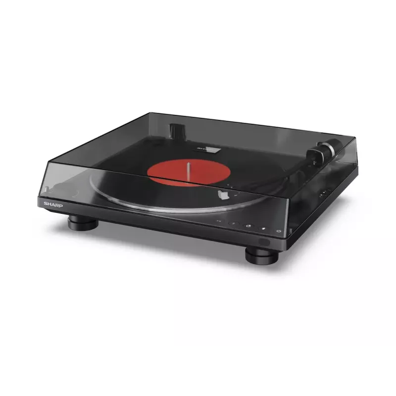 Gira-discos Sharp RP-TT100 preto acionamento direto com saída USB para gravação digital