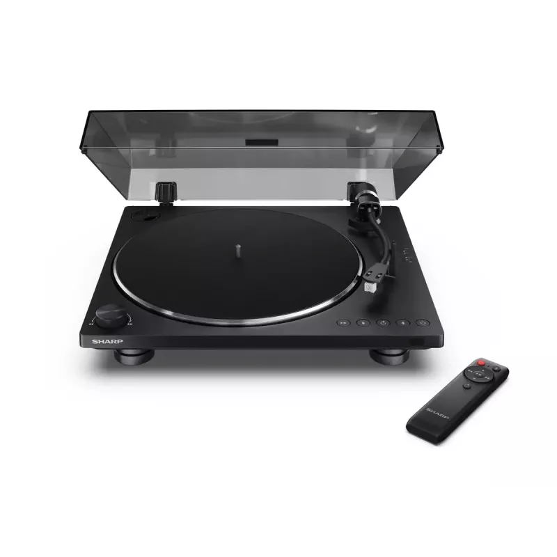 Gira-discos Sharp RP-TT100 preto acionamento direto com saída USB para gravação digital