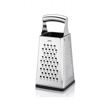 Ralador de aço inoxidável GEFU GRATO G-89562 — design quadrado, construção em aço inoxidável