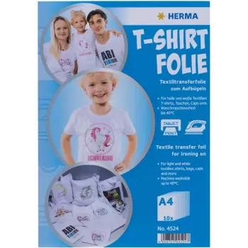 Transferência de vestuário HERMA 4524 Transferência térmica unissexo 10 unid.