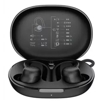 Headset Belkin SoundForm ActiveFit com fios sem fios Bluetooth preto