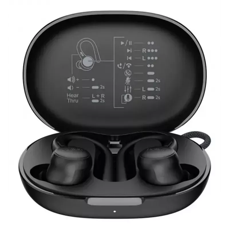 Headset Belkin SoundForm ActiveFit com fios sem fios Bluetooth preto