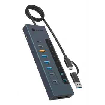 ICY BOX Hub USB Type-C 11 em 1 com leitor de cartões e PD