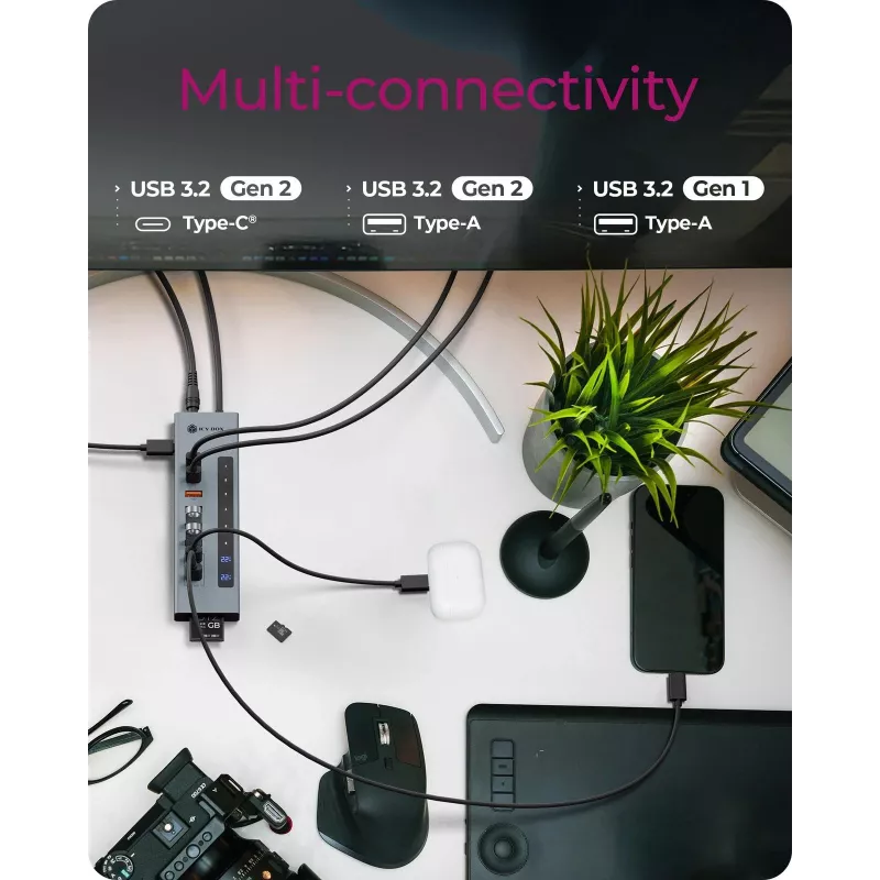 ICY BOX Hub USB Type-C 11 em 1 com leitor de cartões e PD