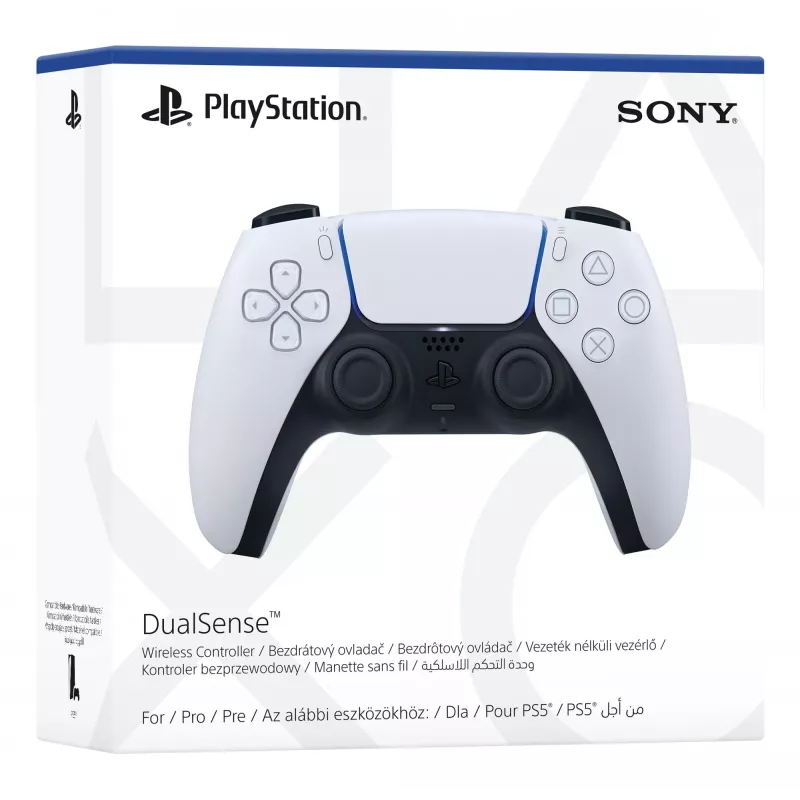 Sony DualSense V2 PS711000040185 comando sem fios para PlayStation 5, com fios e sem fios, Bluetooth/USB-C, branco/preto