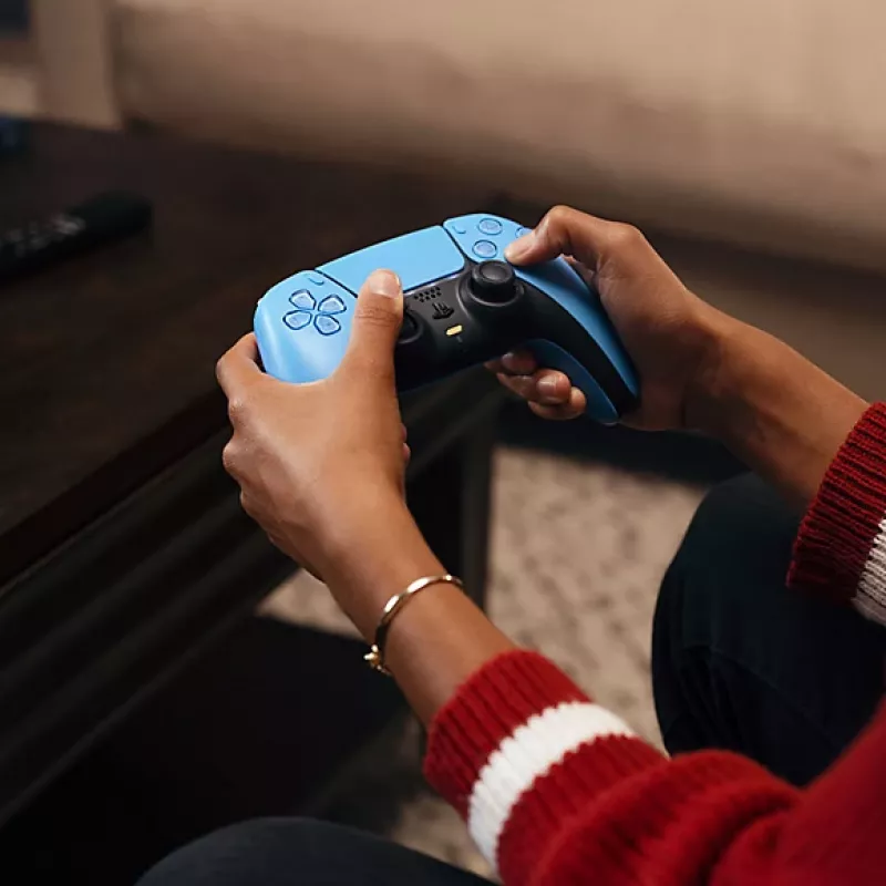 Comando Sony DualSense V2 preto, azul Bluetooth/USB analógico/digital PlayStation 5