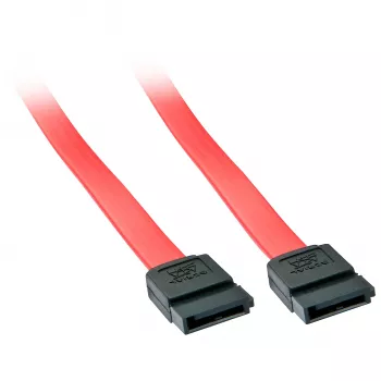 Cabo SATA Lindy 0,2 m, 0,2 m, SATA III, SATA 7 pinos, SATA 7 pinos, conector fêmea/conector fêmea, Vermelho