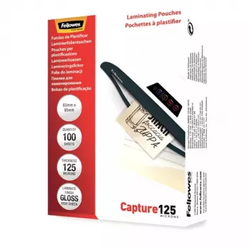 Bolsa de plastificação Fellowes Glossy 125 mícron para cartões - 65x95mm