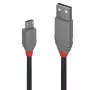 Cabo USB 2.0 Lindy 2 m Type-A para Micro-B, Anthra Line