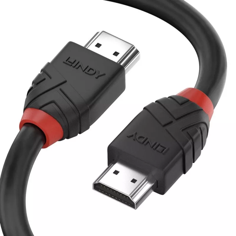Cabo HDMI Lindy 0,5 m High Speed, Black Line