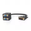 Gembird A-DVI-2VGA-01 cabo adaptador divisor DVI-I macho para 2 VGA fêmea