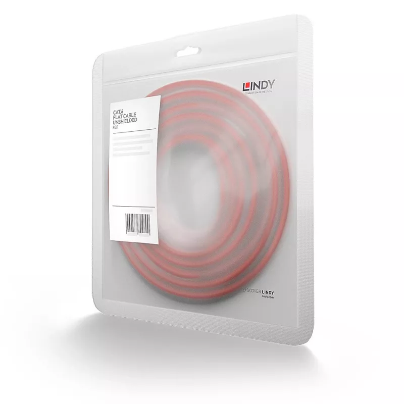 Cabo de rede Lindy 47514 vermelho 5 m Cat6 U/UTP (UTP)