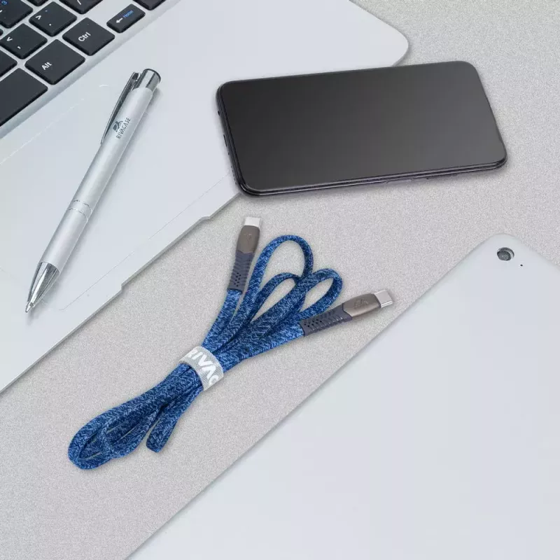 Cabo USB Rivacase PS6105 BL12 USB 2.0 1,2 m USB-C azul