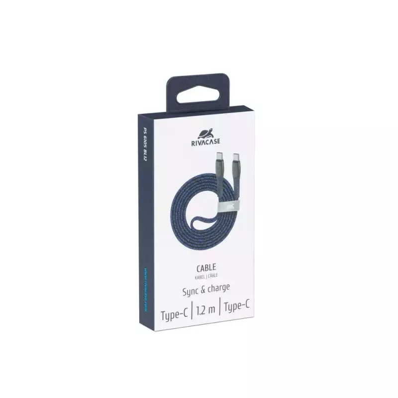Cabo USB Rivacase PS6105 BL12 USB 2.0 1,2 m USB-C azul