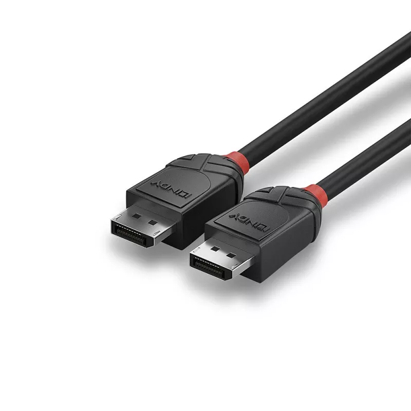 Cabo DisplayPort 1.2 Lindy 0,5m, Black Line