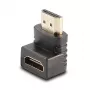 Adaptador Lindy HDMI fêmea para HDMI macho 90° angular - para baixo