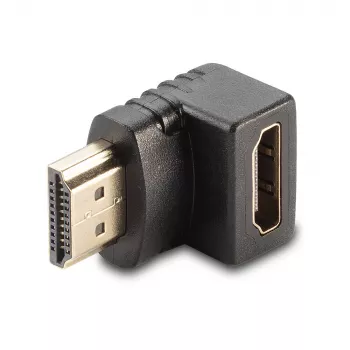 Adaptador Lindy HDMI fêmea para HDMI macho 90° angular - para baixo