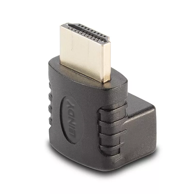 Adaptador Lindy HDMI fêmea para HDMI macho 90° angular - para baixo