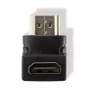 Adaptador Lindy HDMI fêmea para HDMI macho 90° angular - para baixo